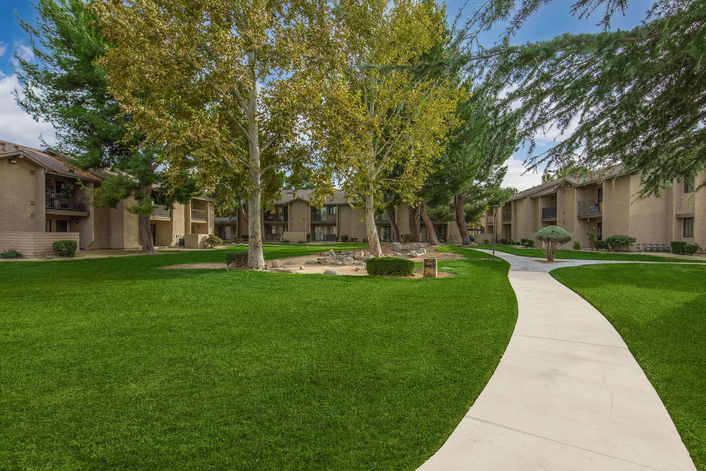 a large lawn in front of a house