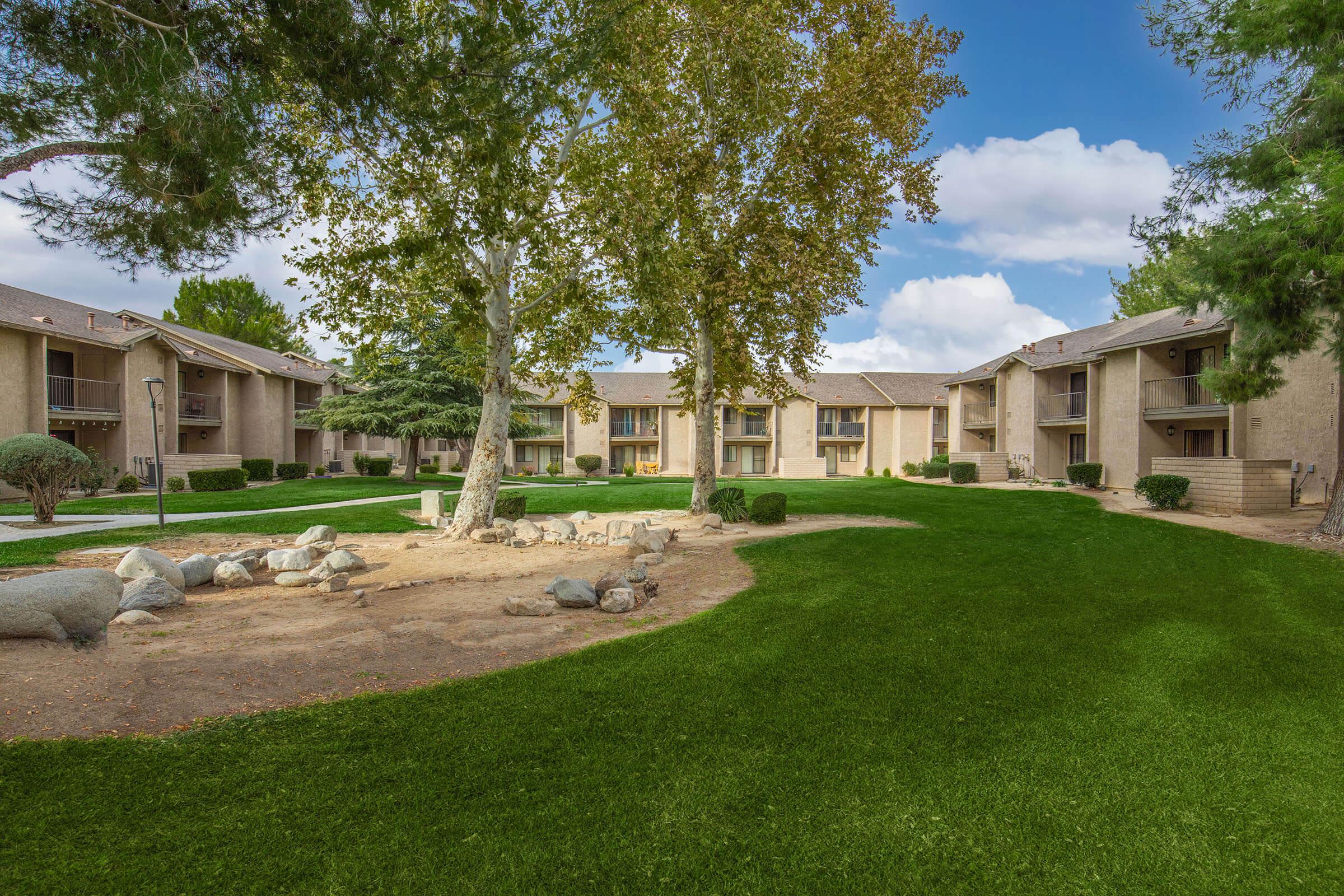 a large lawn in front of a house