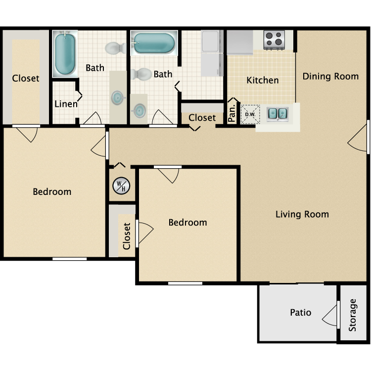 Floor plan image of Peabody