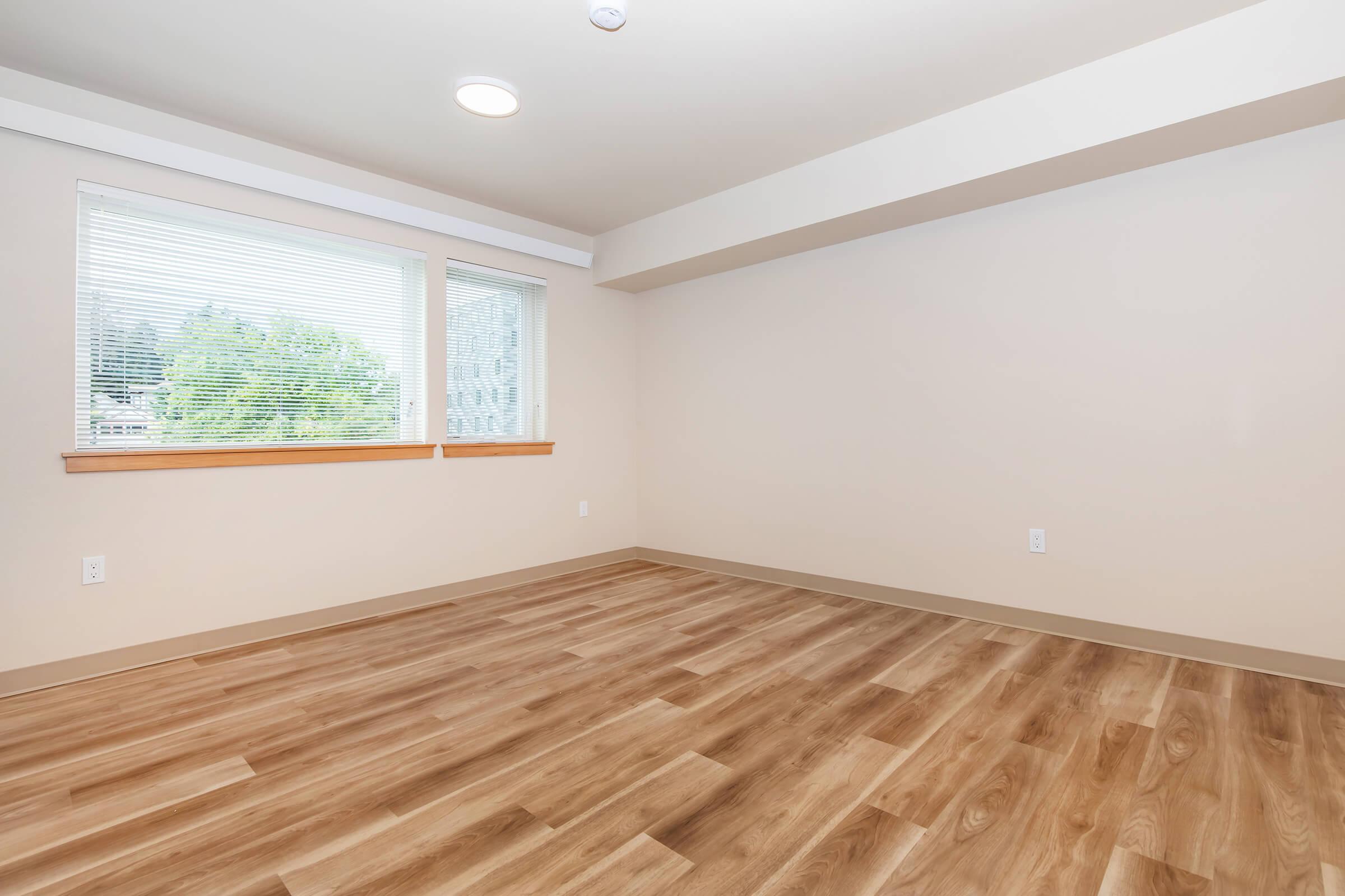 a room with a wooden floor