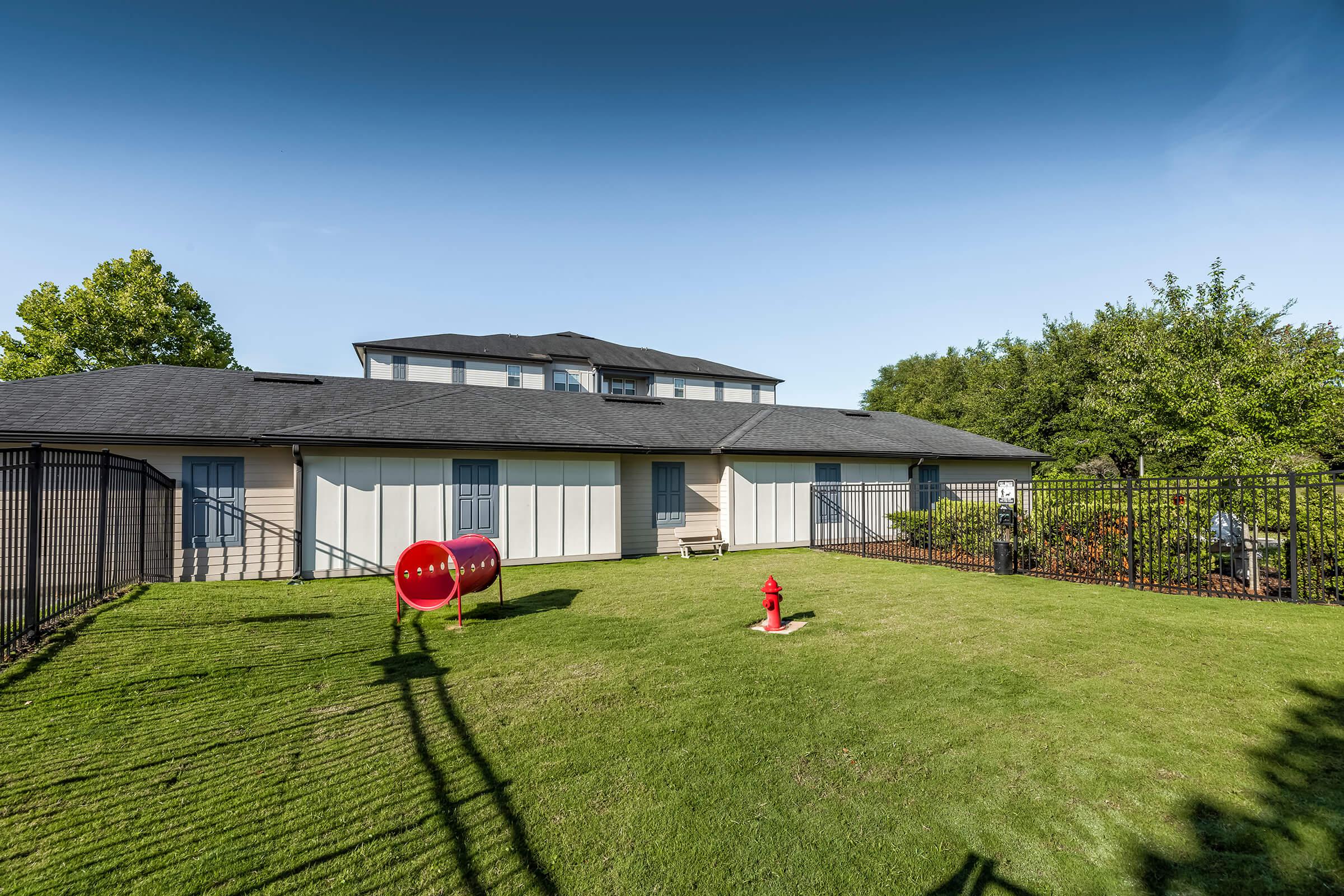 a house with a grass field