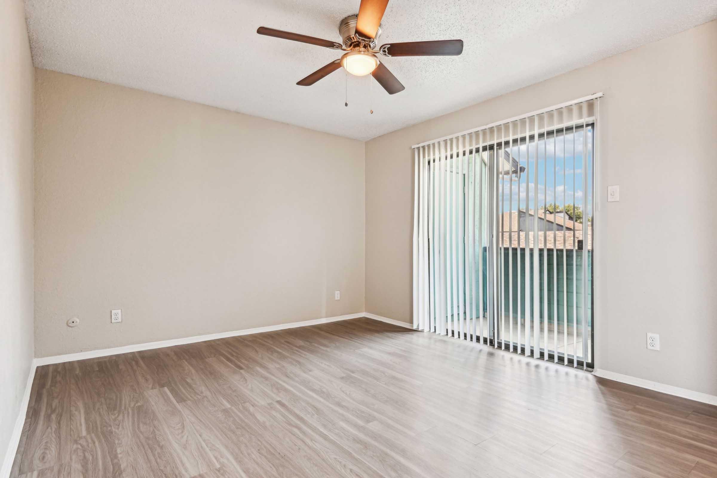 a room with a wood floor