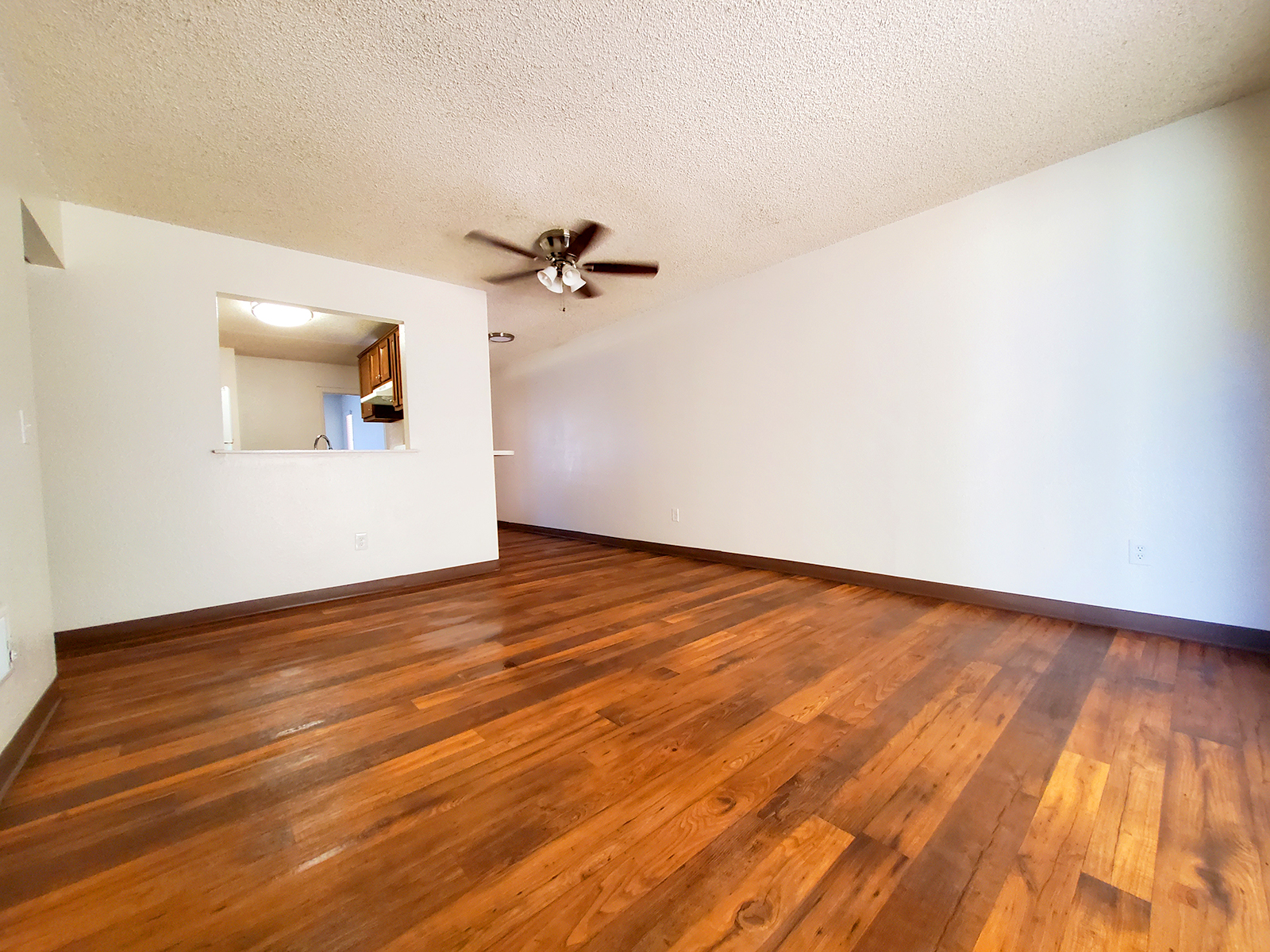 a view of a hard wood floor