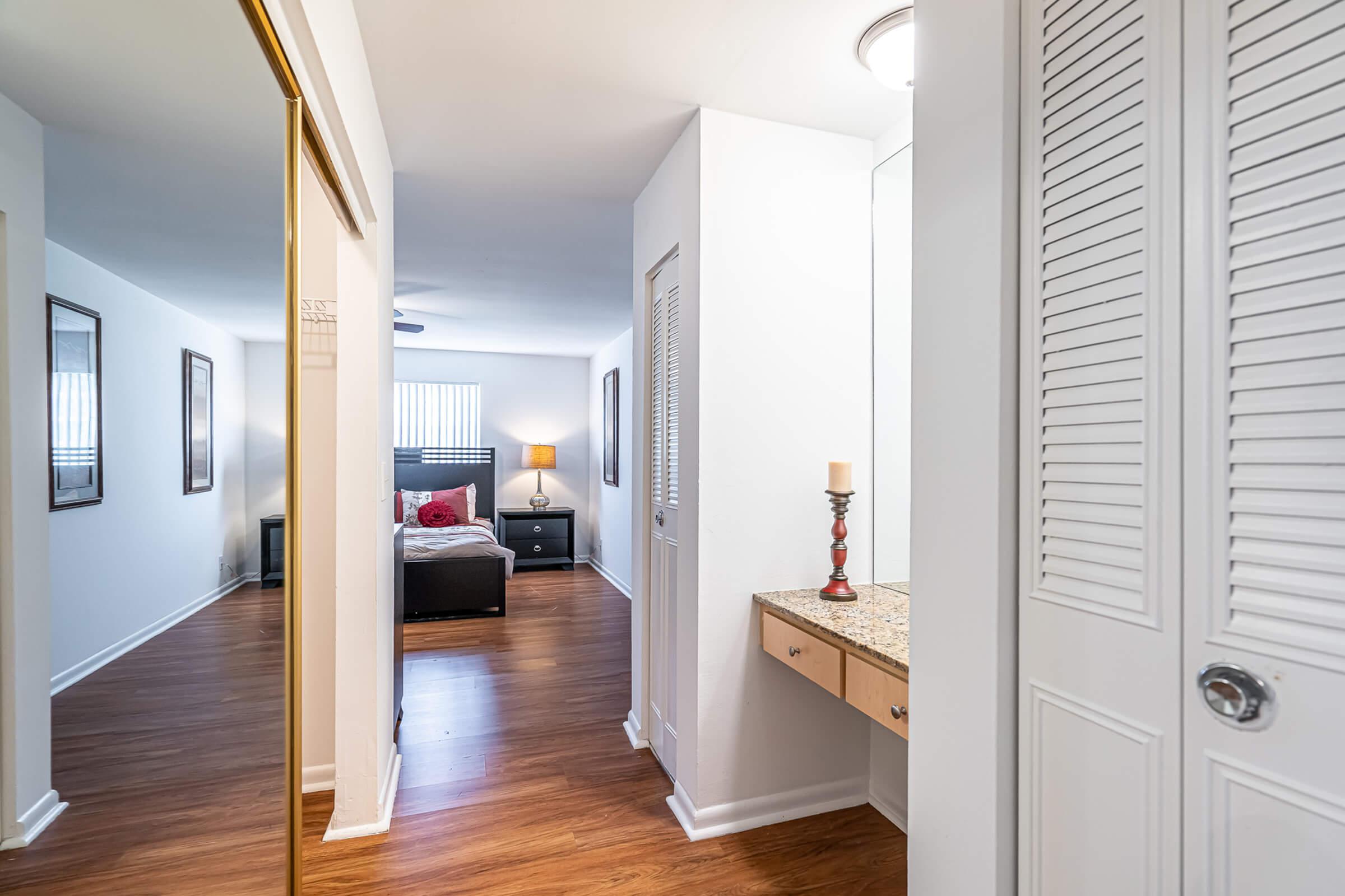 a double door in a room