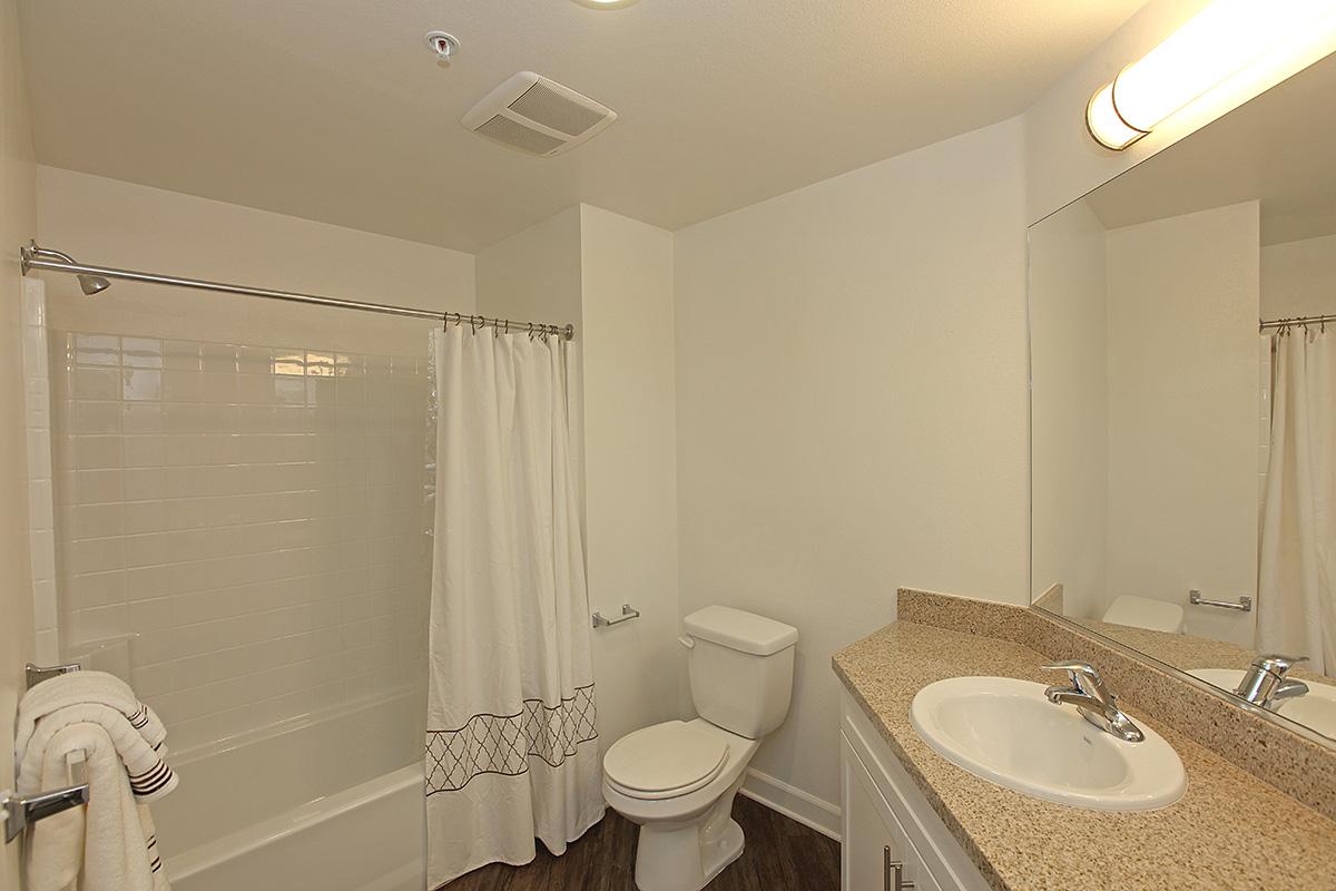 a white sink sitting under a mirror