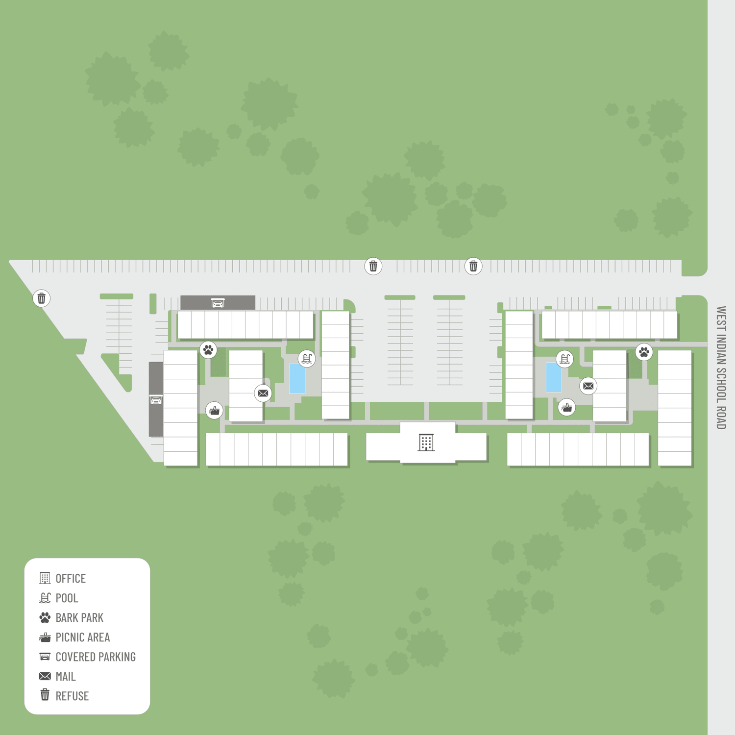 Community site plan at Spectra Midtown.