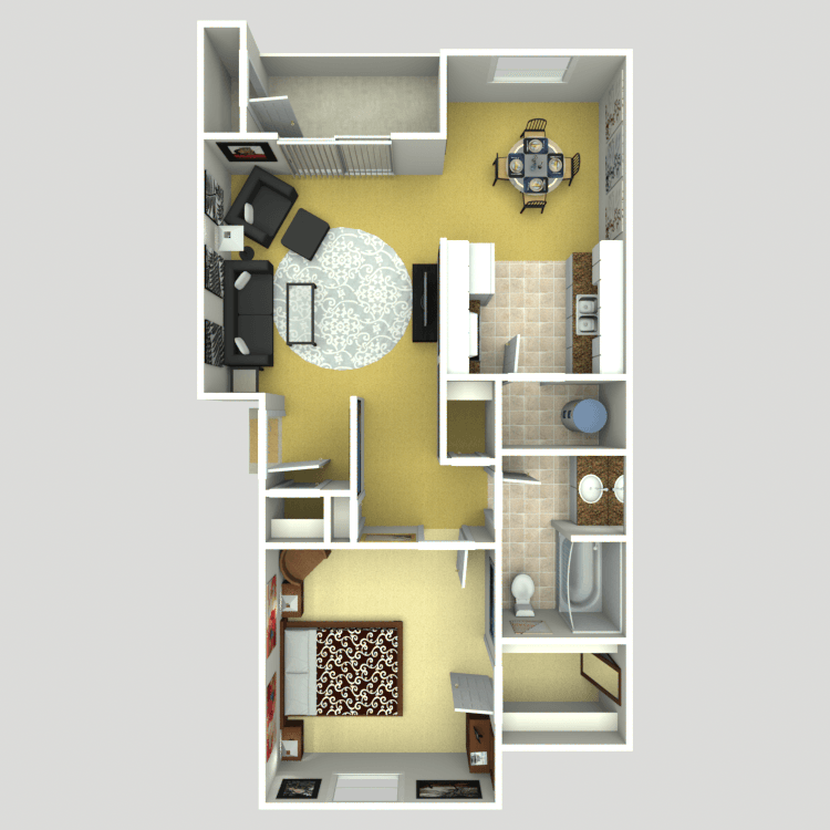 Floor plan image of 1 Bed 1 Bath