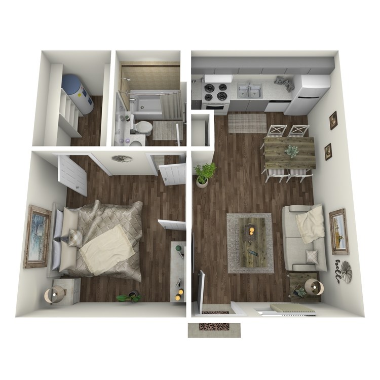 Floor plan image of 1 Bed 1 Bath