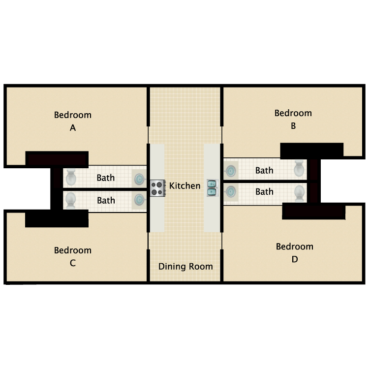 Floor plan image of Private Bath Studio