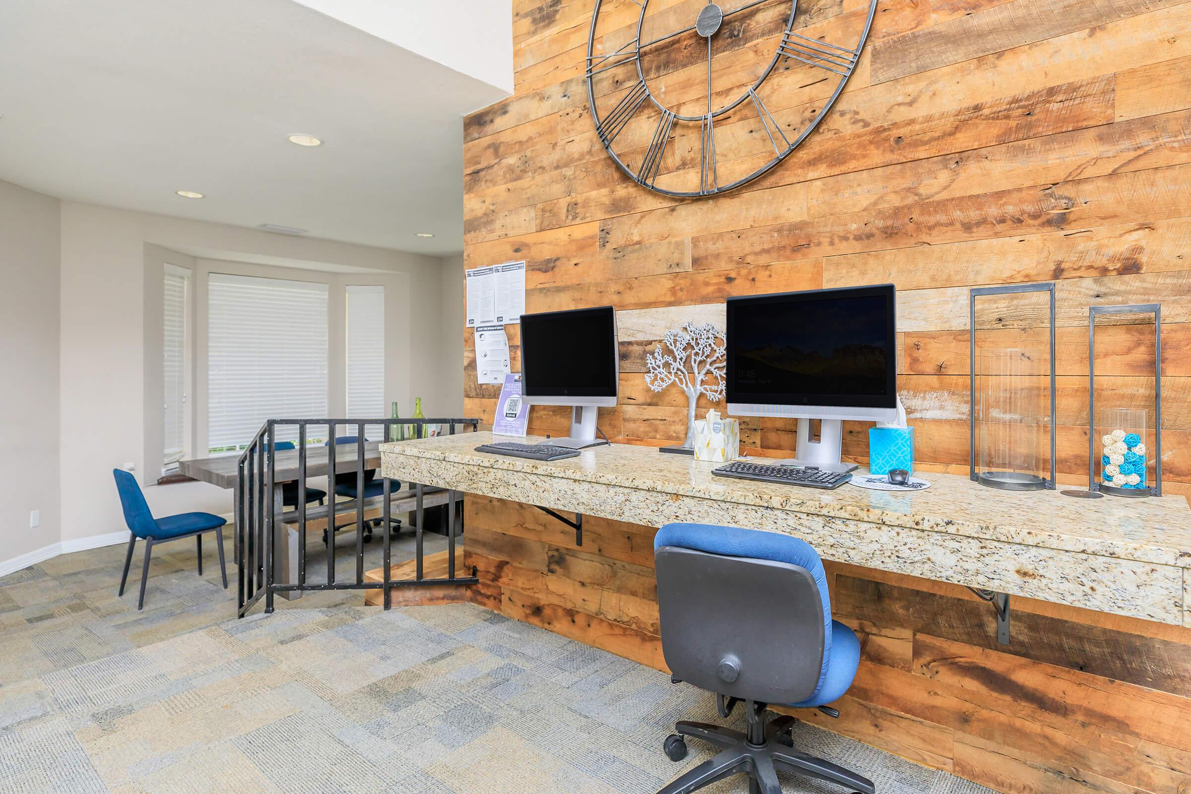 a room filled with furniture and a fireplace