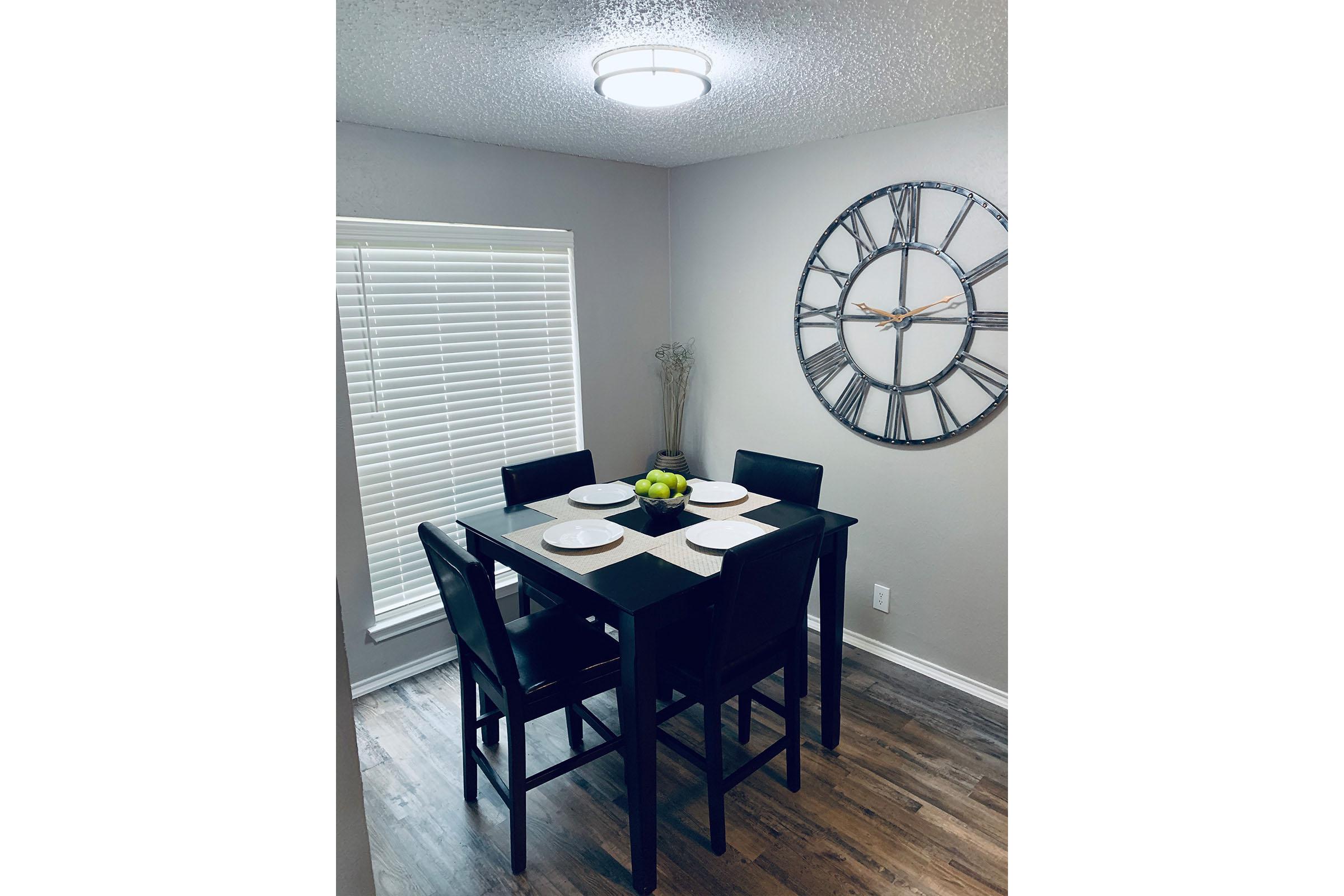 a clock on a table