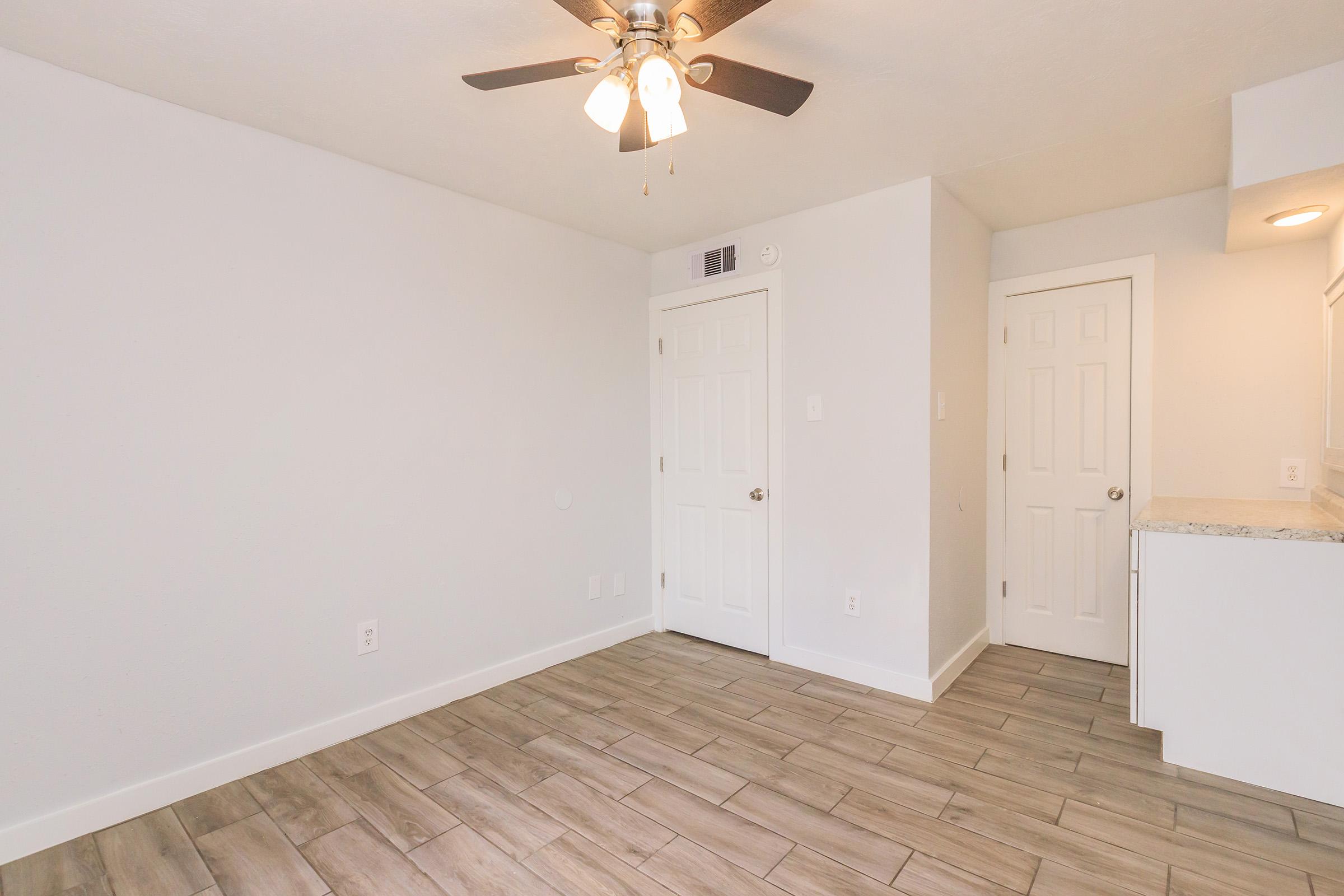 a room with a wooden floor