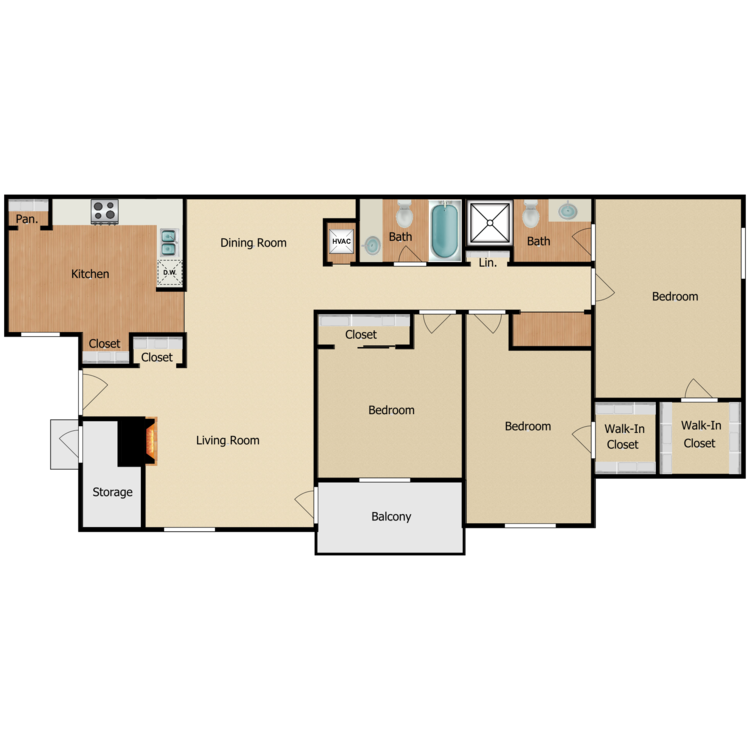 Floor plan image of 3 BR C-1