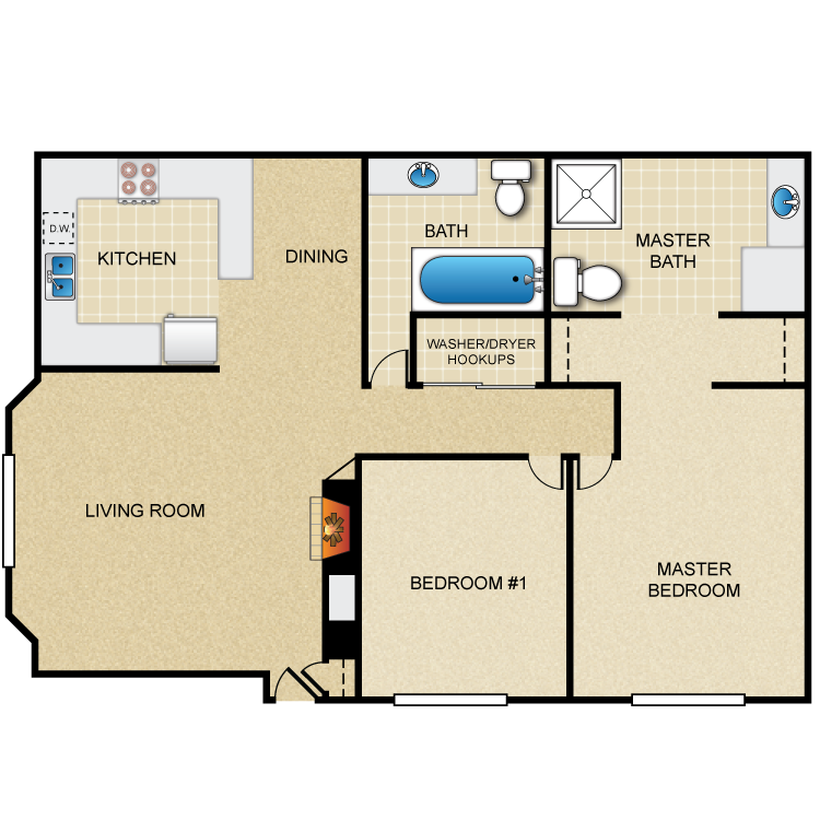 Floor plan image of 2x2-Villas