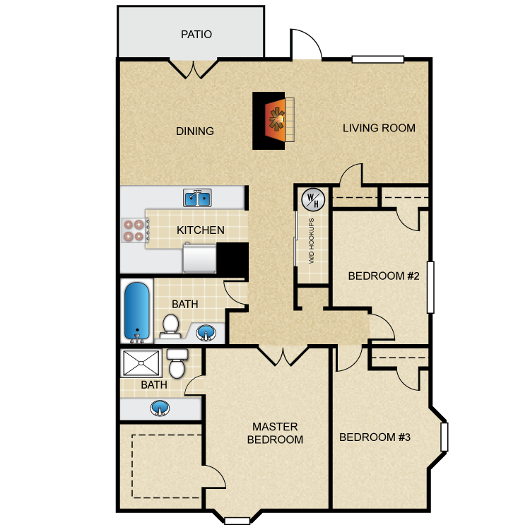 Floor plan image of 3x2-Gardens