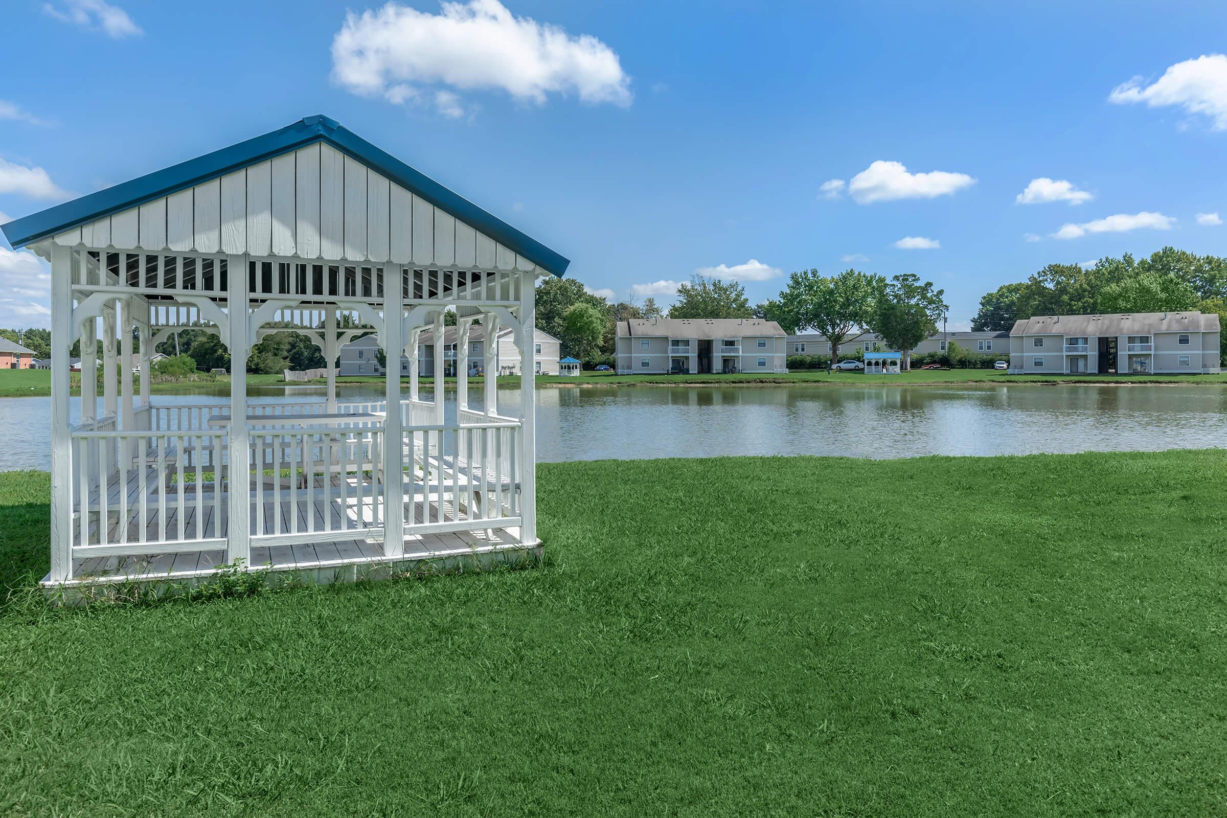 a large lawn in front of a building