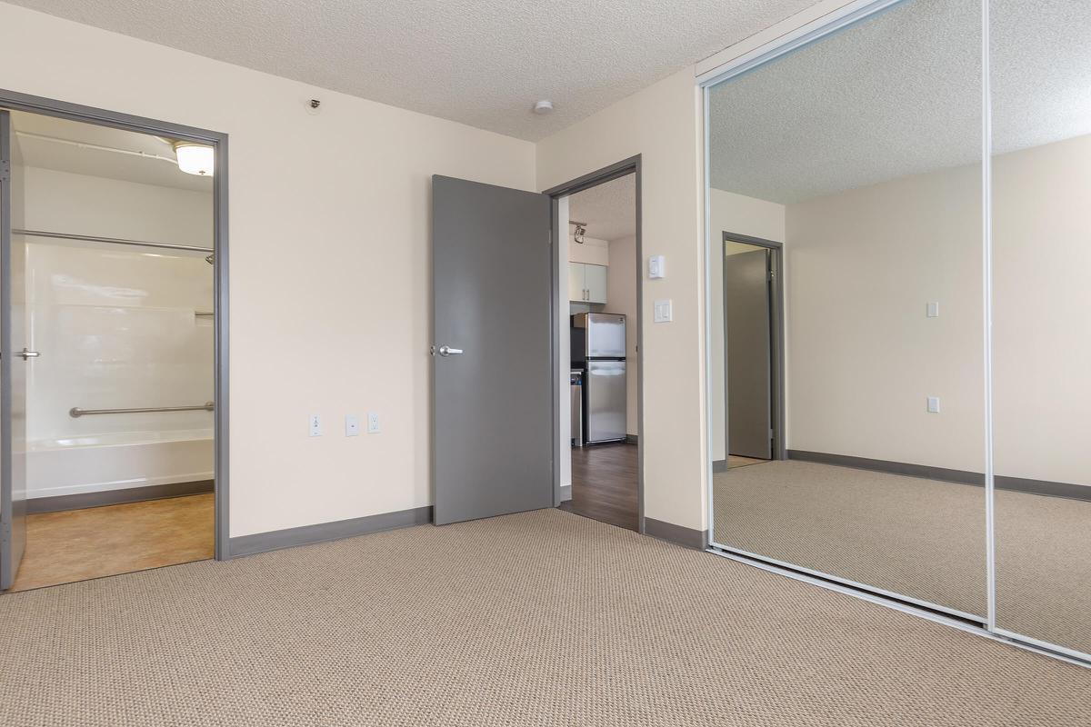 a double door in a room