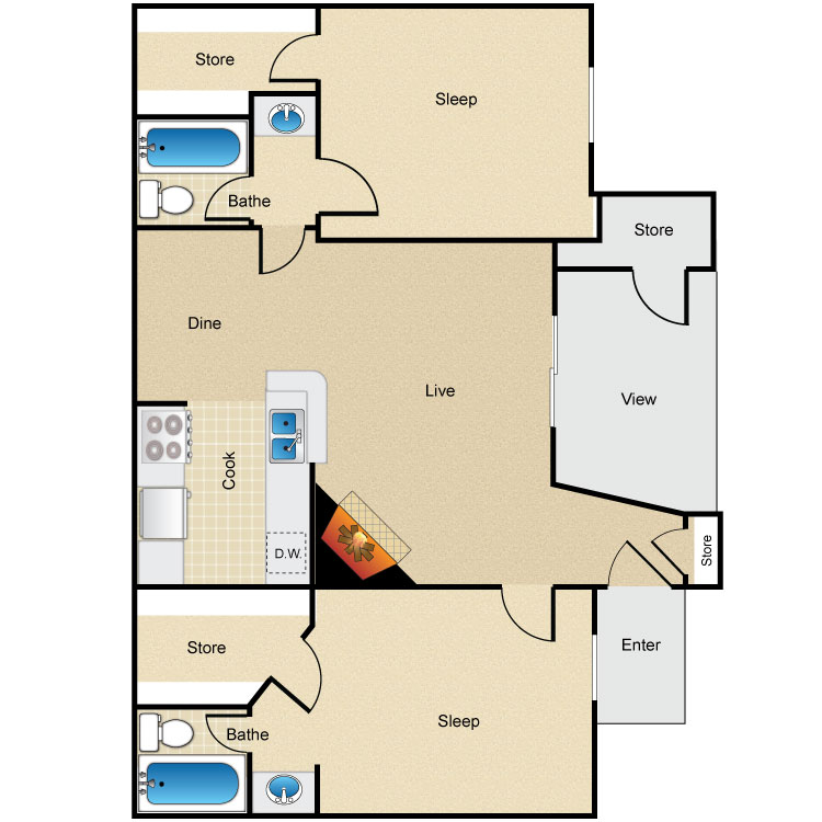 Floor plan image of Bolivar