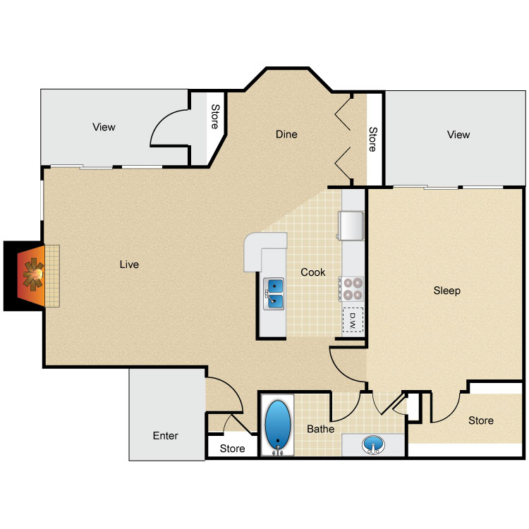 Floor plan image of Galveston