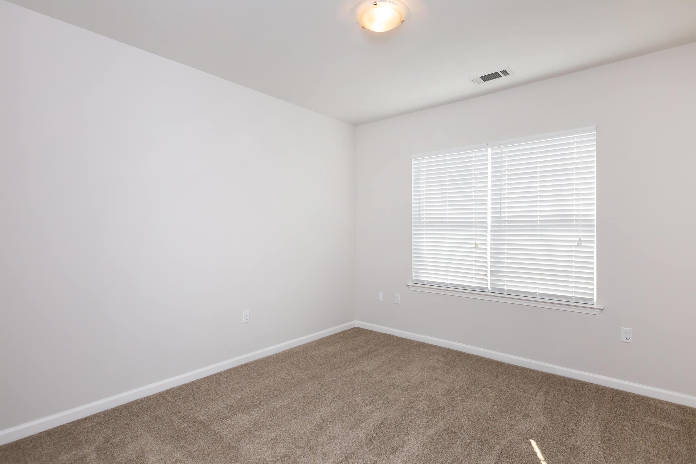 a room with a large window