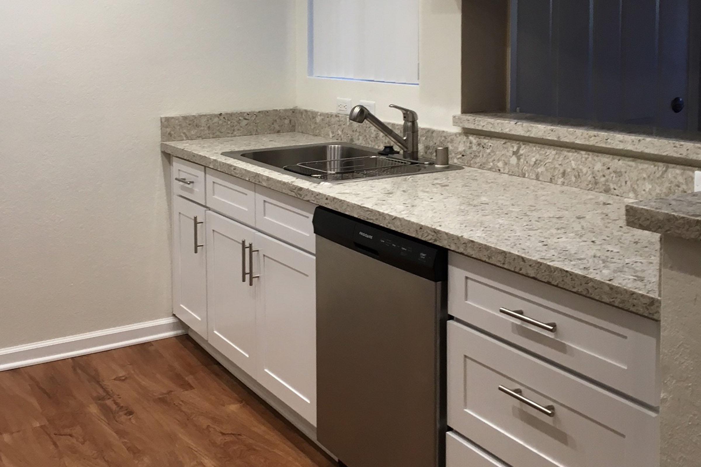 kitchen with a stainless steel dishwasher