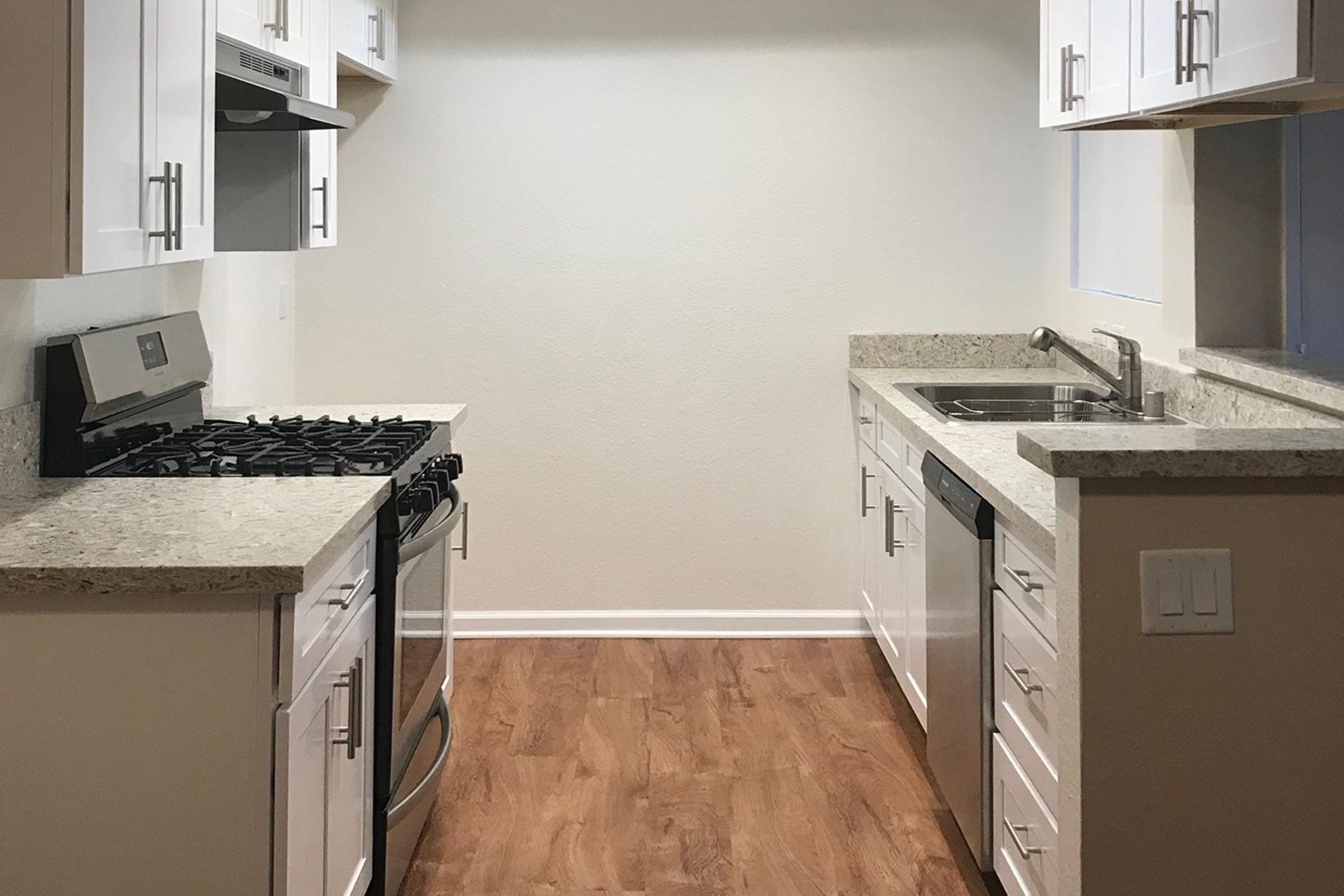 kitchen with wooden floors