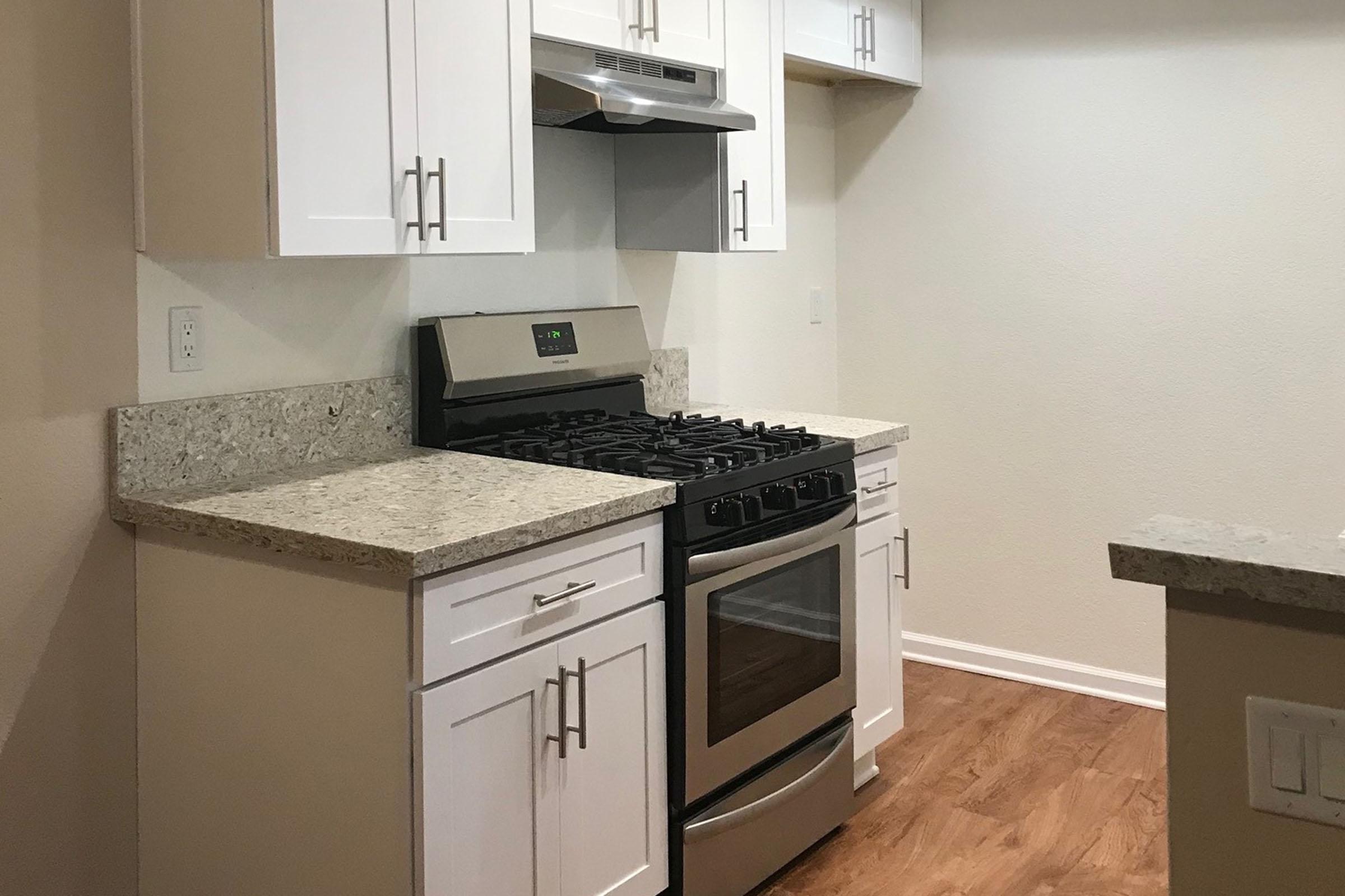 vacant kitchen with stainless steel appliances