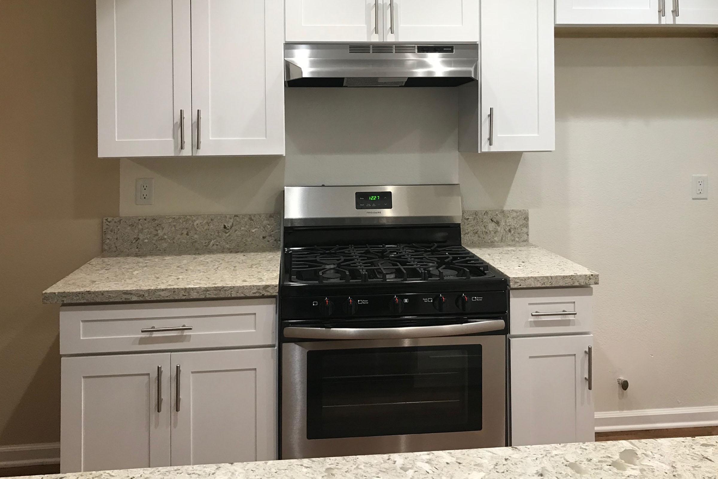 kitchen with a stainless steel stove