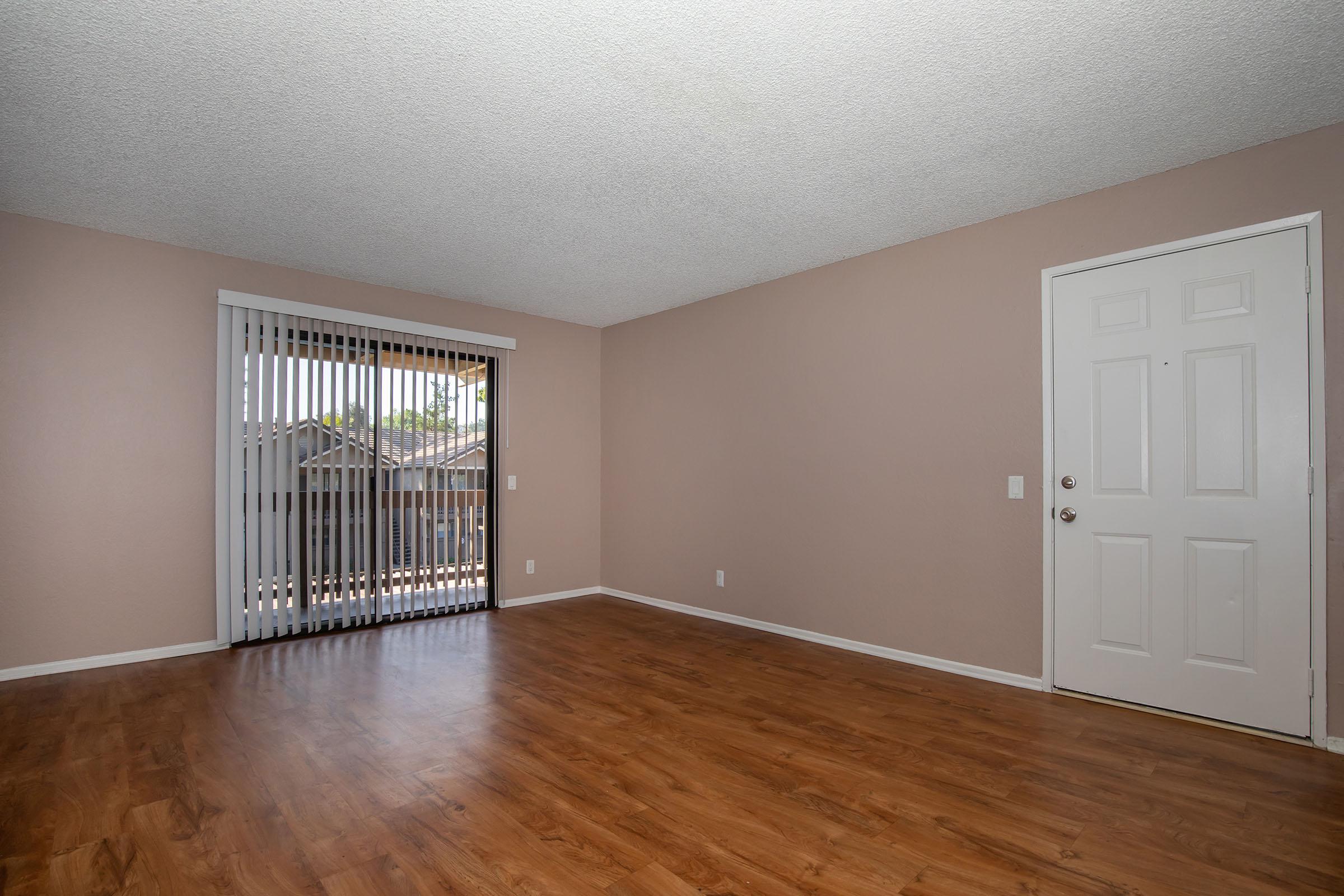 living room with sliding glass door