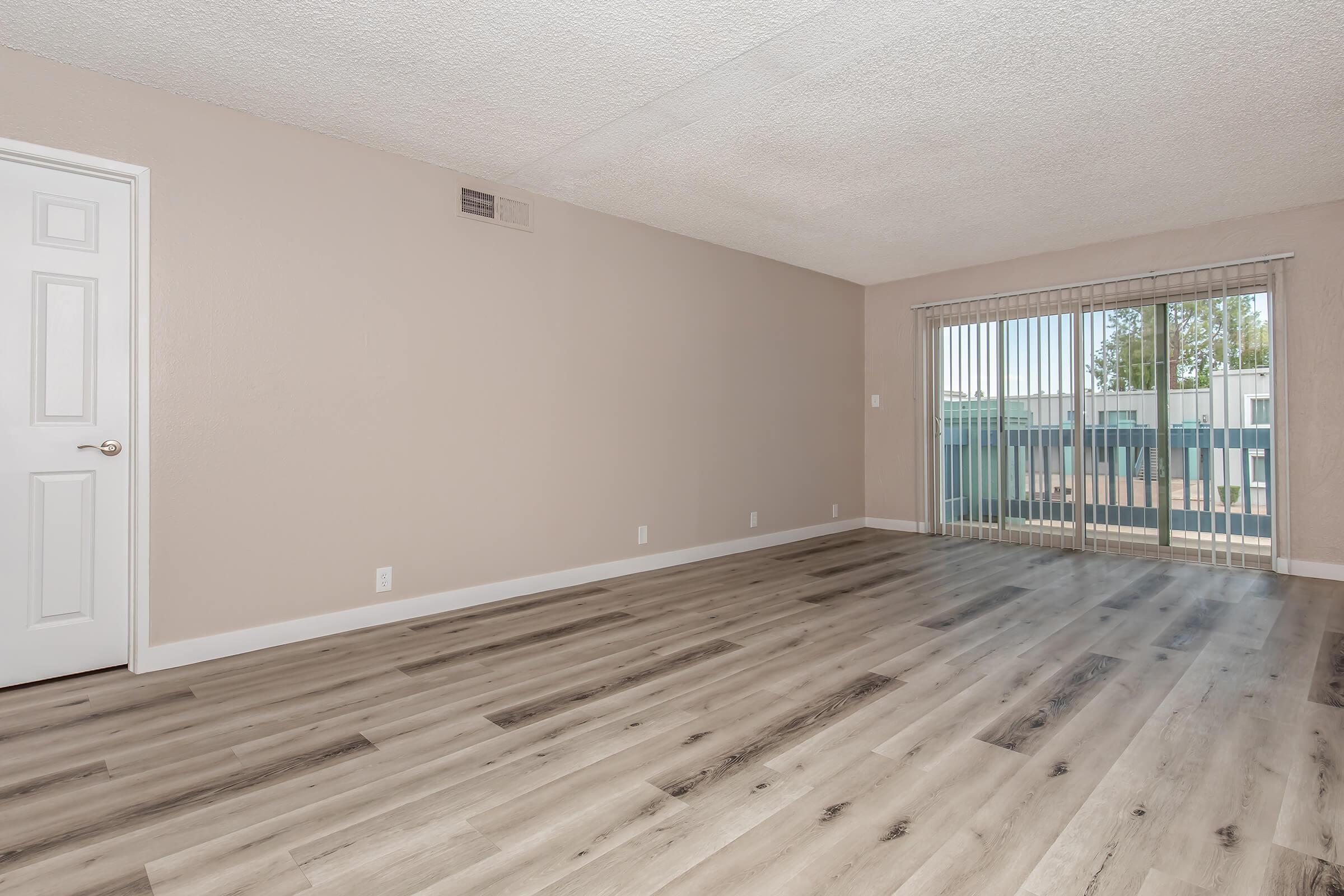 a room with a wood floor