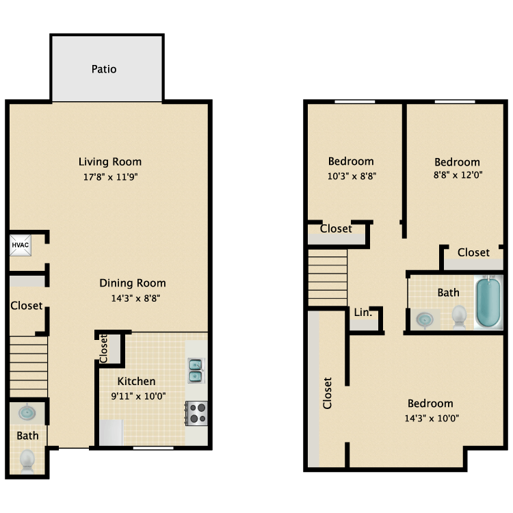 Floor plan image of C1- Townhouse