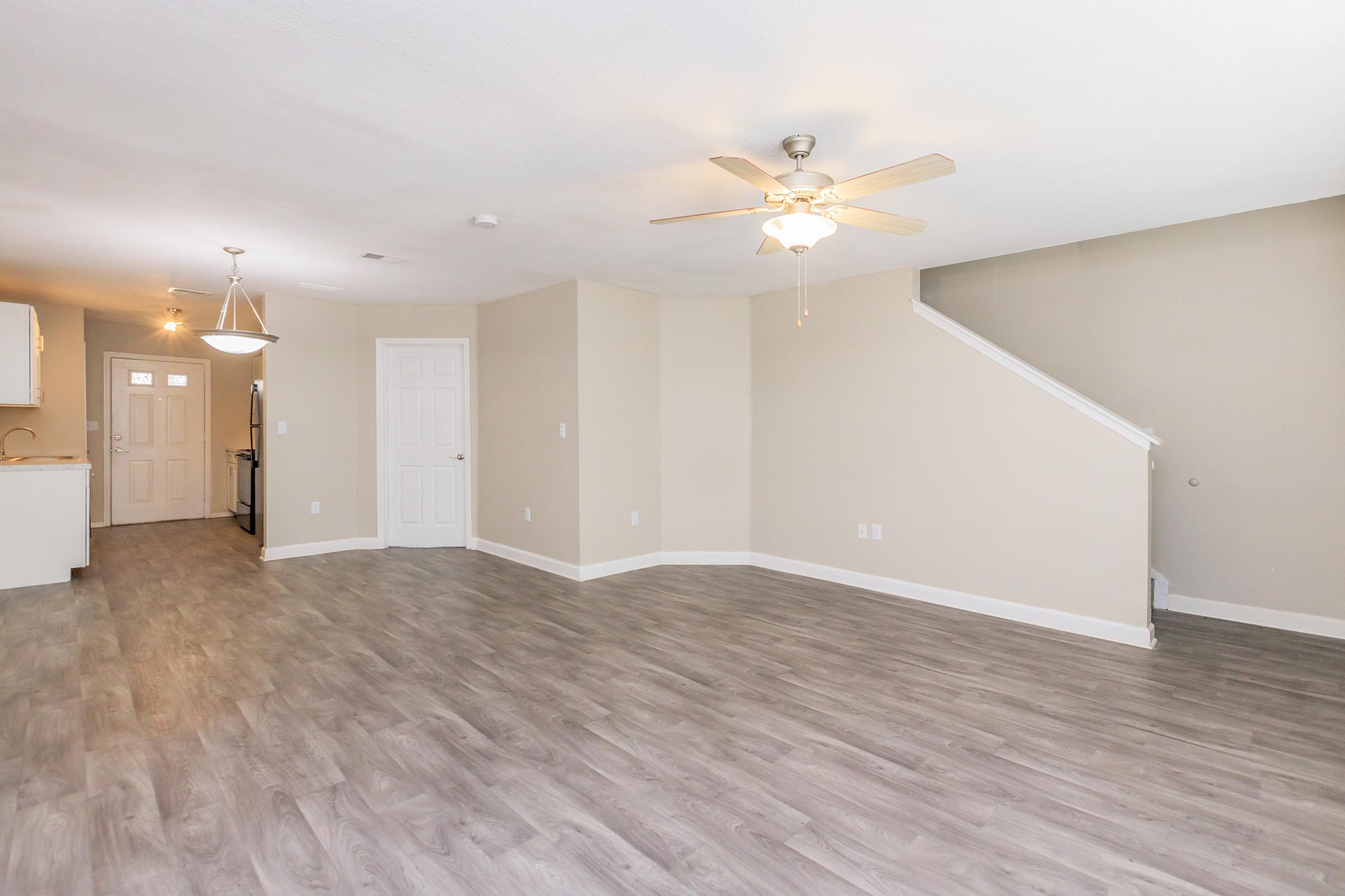 a room with a wooden floor