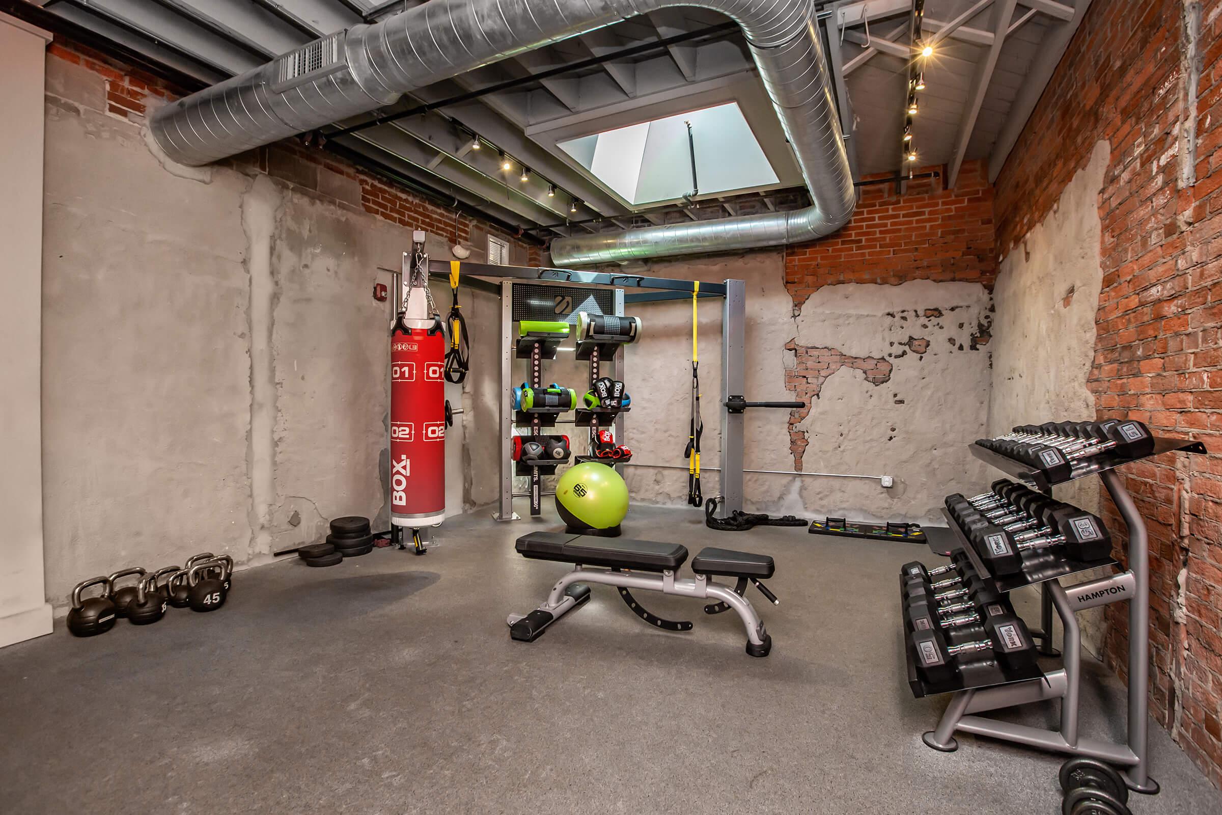 Stay fit in the state-of-the-art fitness centers at South Front In Wilmington, NC.
