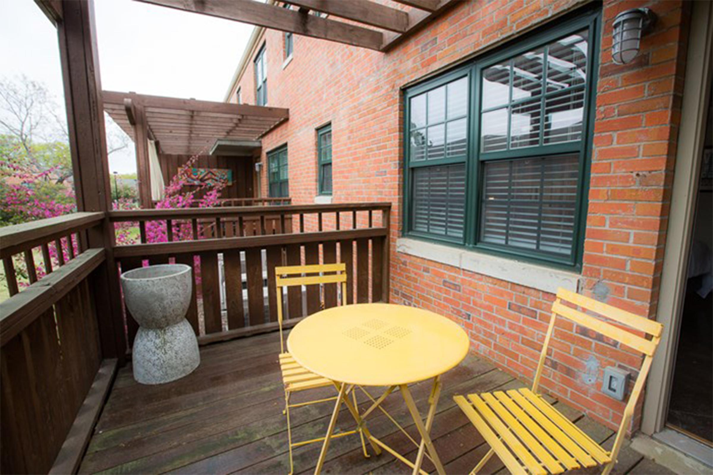 Enjoy the outdoors on your balcony or patio at South Front In Wilmington, North Carolina.