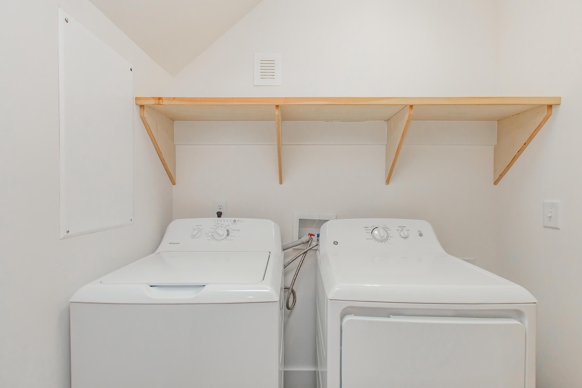 Washer and dryers available in every home at South Front In Wilmington, NC.