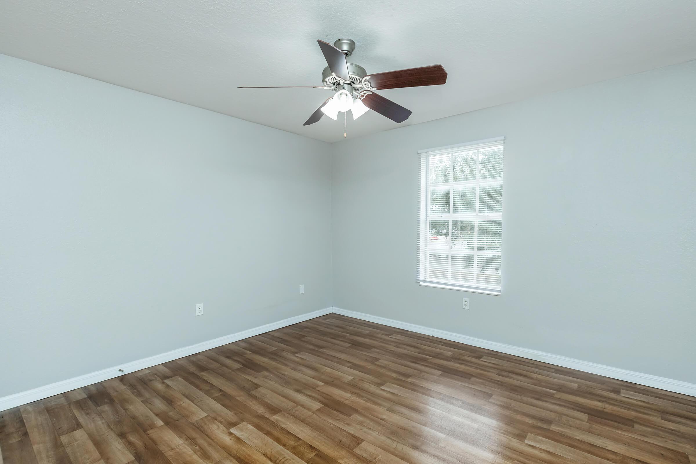 a room with wood floors