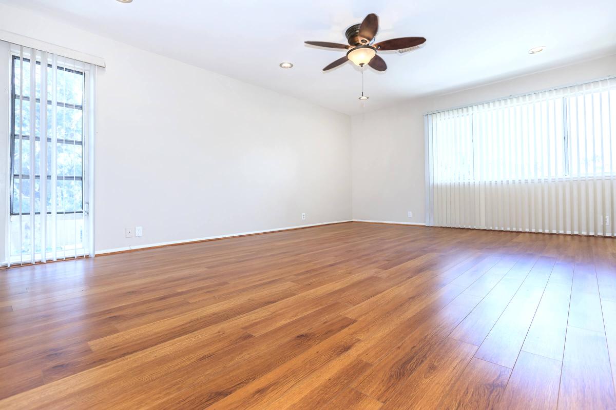 a room with a hard wood floor