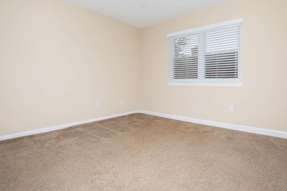 a bed in a small room
