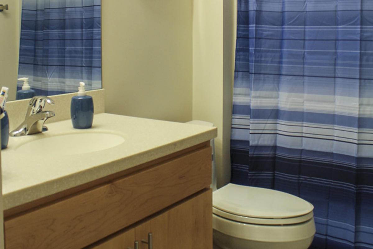 a white sink sitting next to a shower