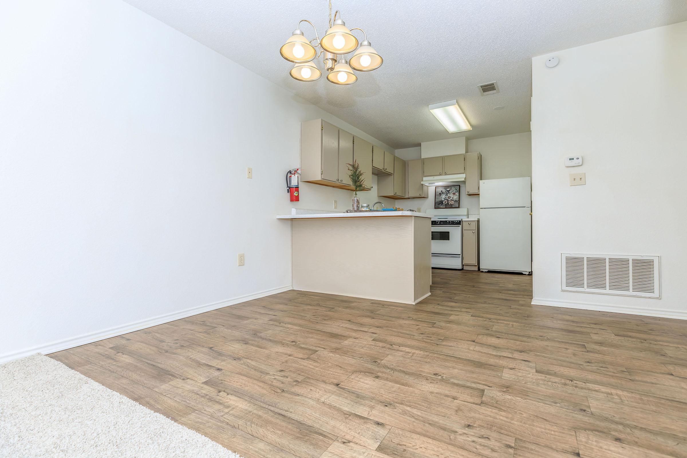 a room with a wooden floor