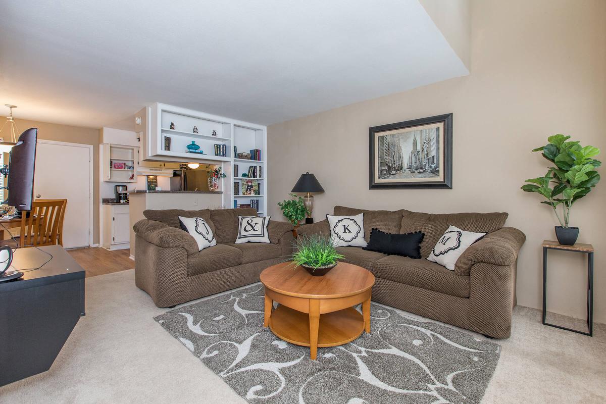 a living room filled with furniture and a flat screen tv