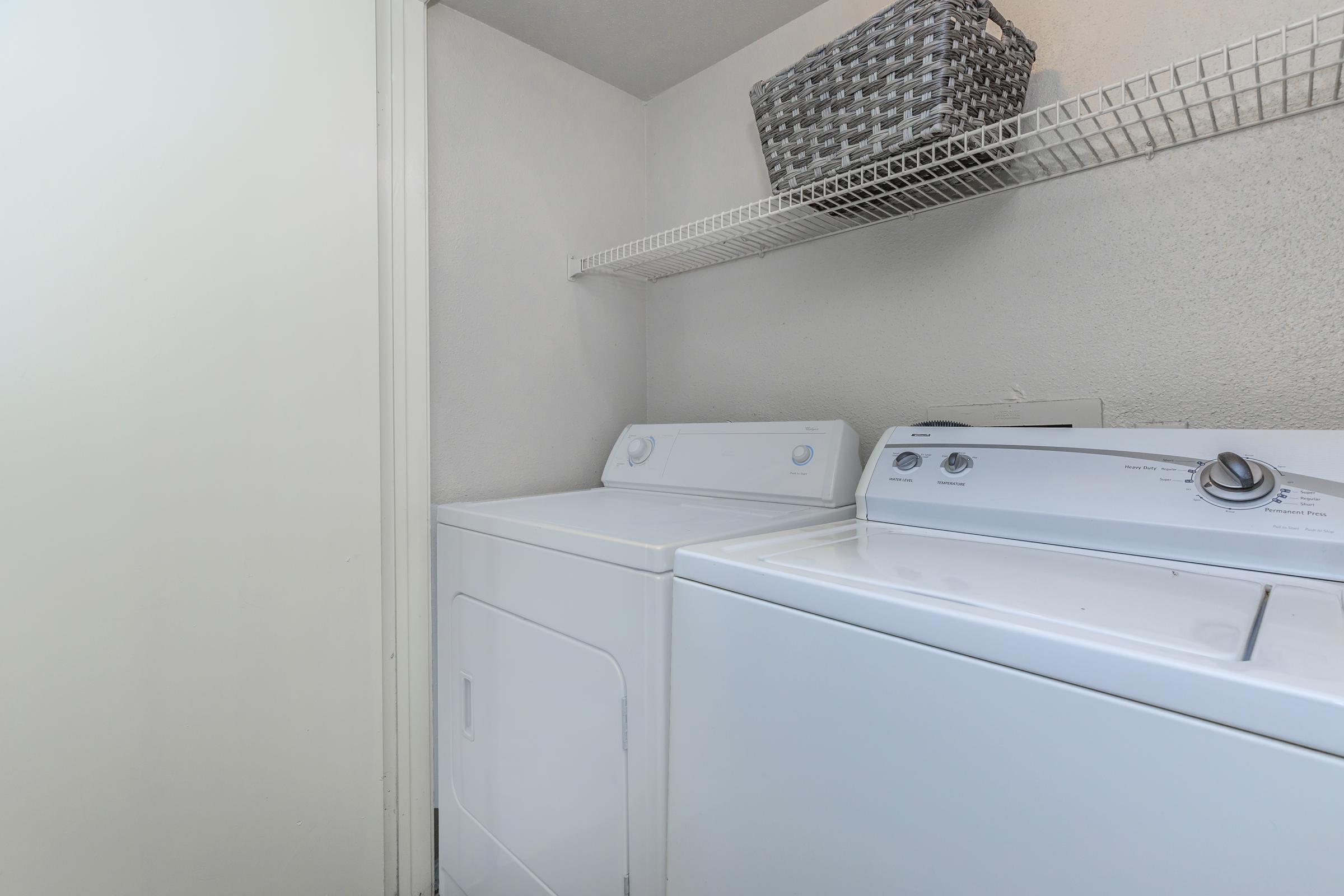 WASHERS AND DRYERS IN EVERY OAKS OF LEAGUE CITY APARTMENT
