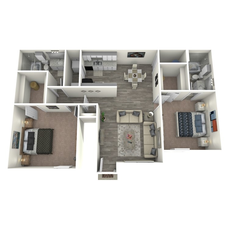 Floor plan image of 2 Bed 2 Bath