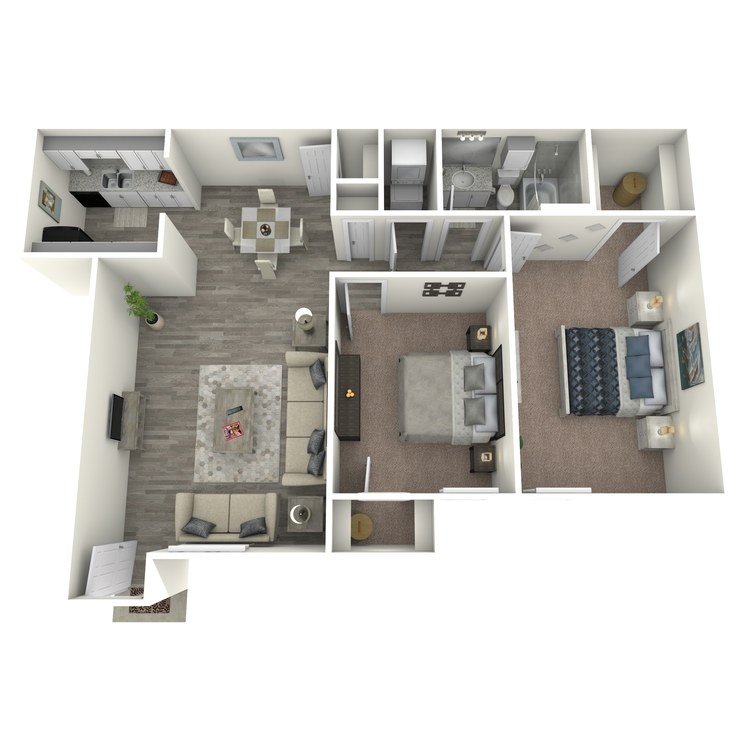 Floor plan image of 2 Bed 1 Bath
