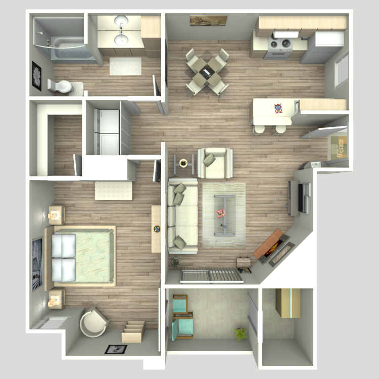 Floor plan image of 1 Bedroom