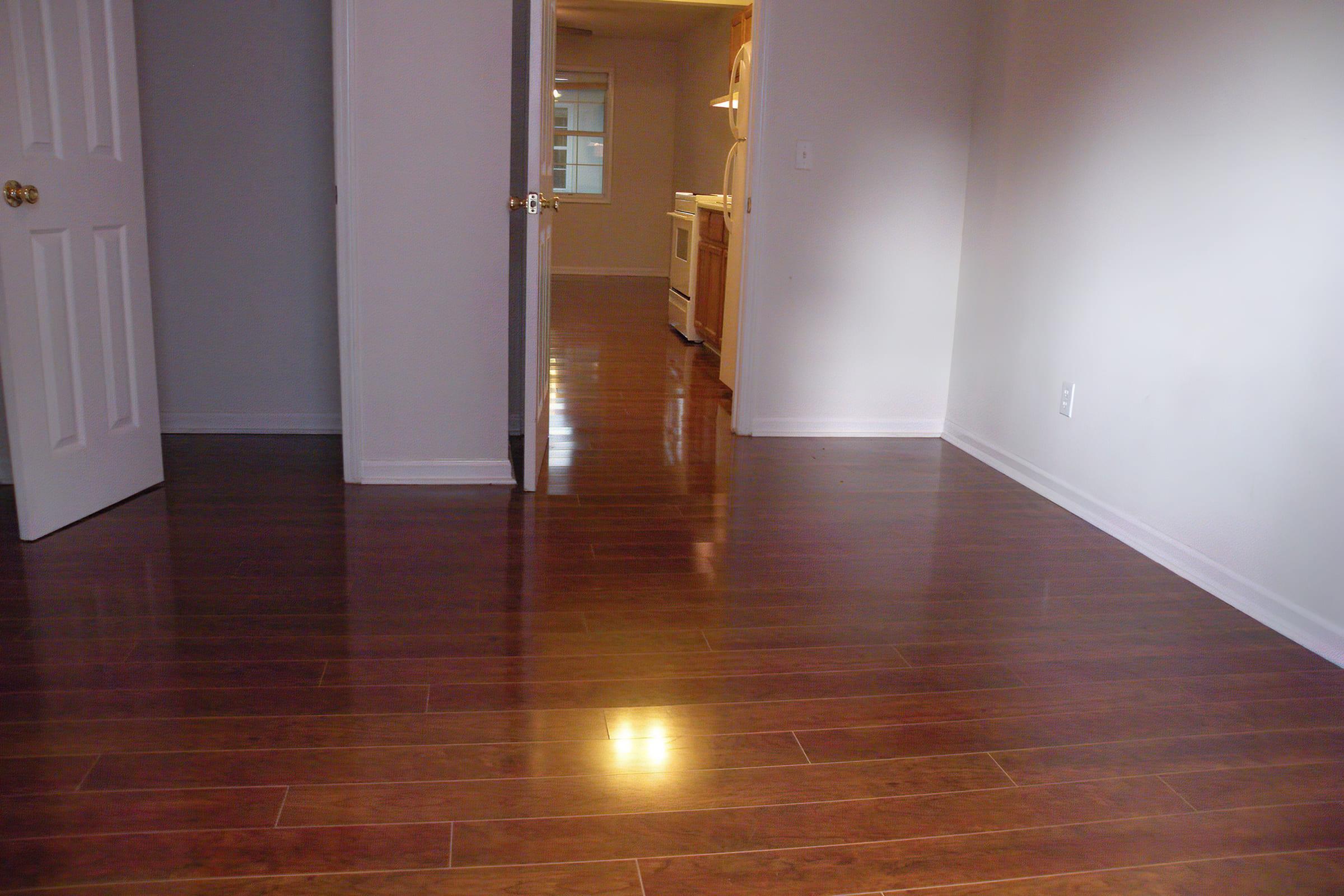 a room with a wooden floor