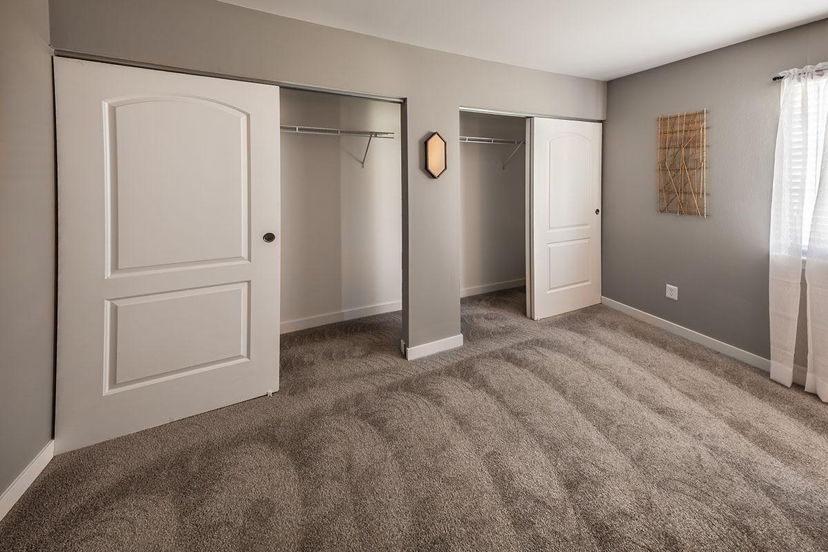 a double door in a room