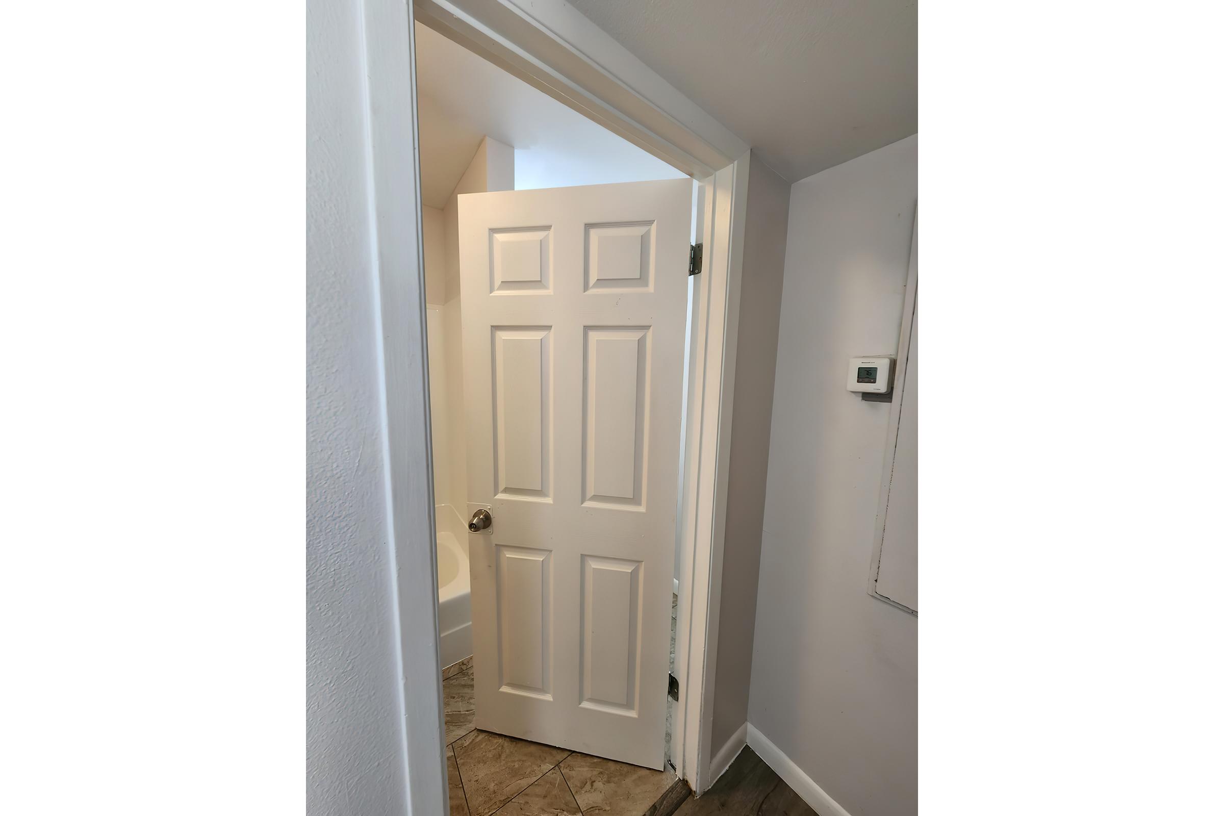 a double door in a room