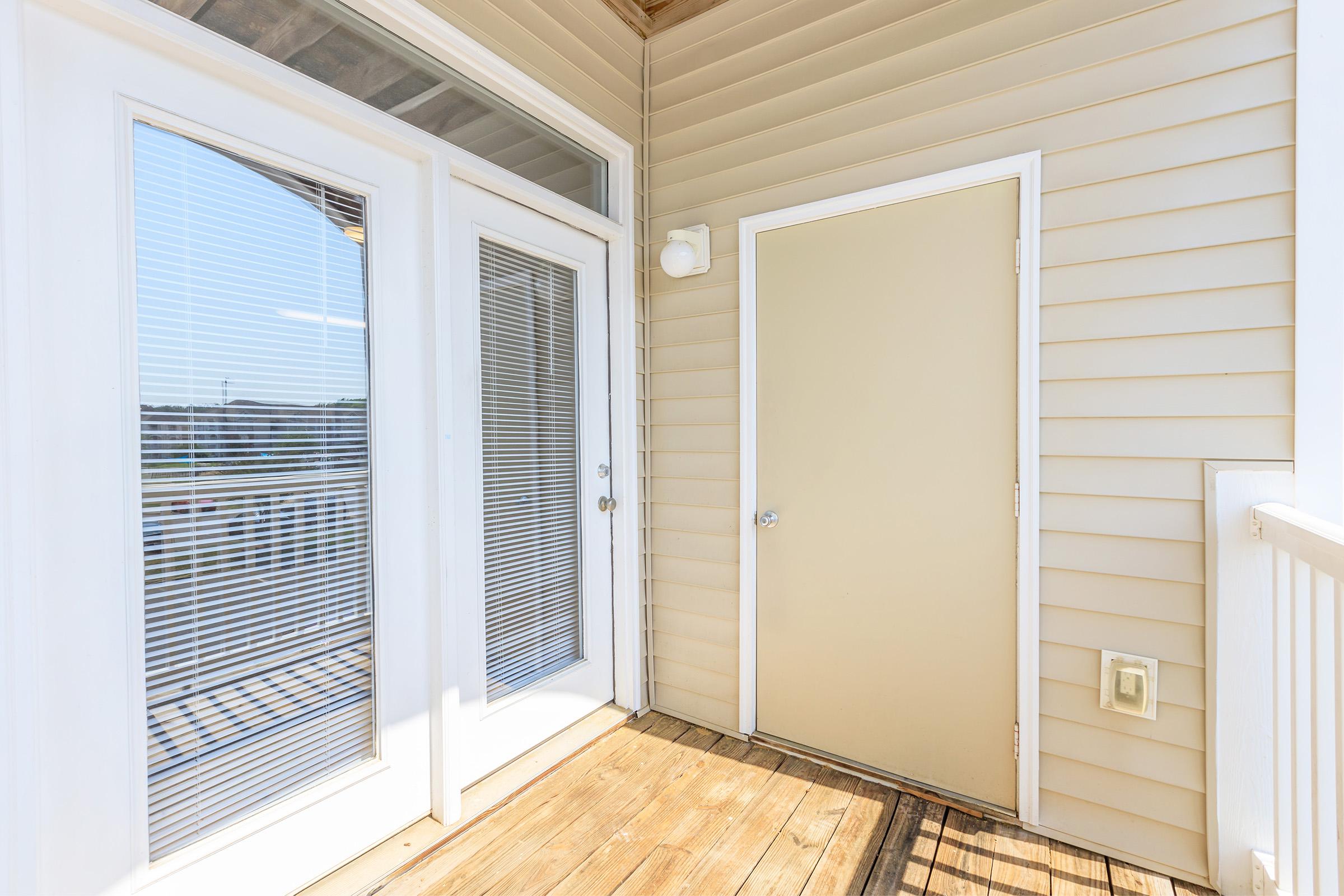 a room with a large window