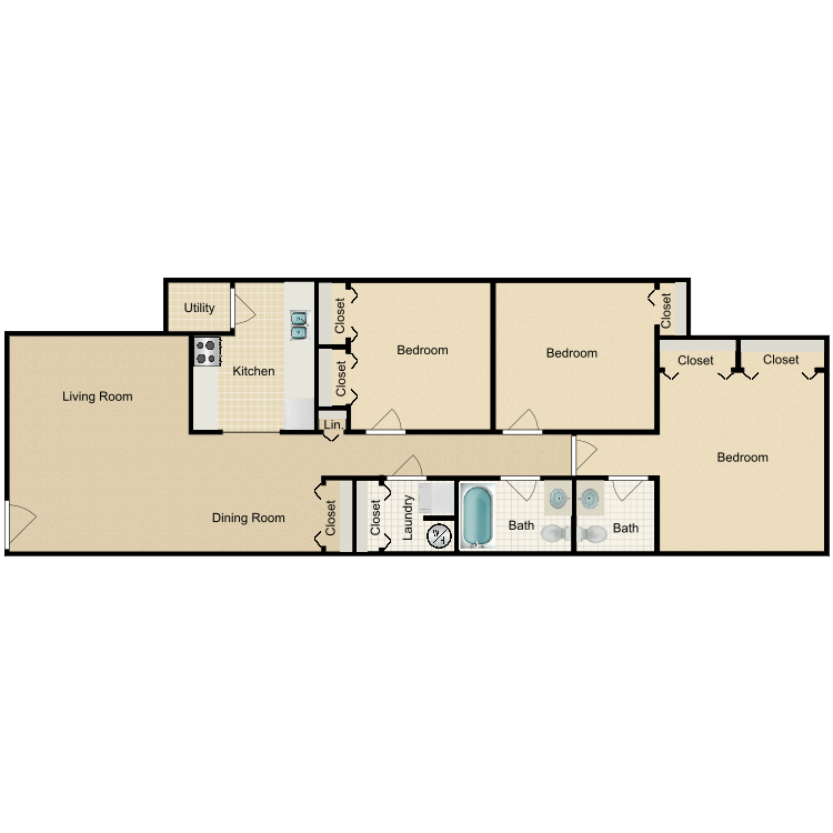 The Hanover floor plan image